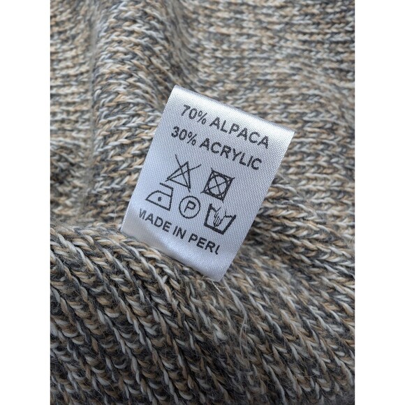 Simply Natural Alpaca Cardigan Size M Open Front Long Sweater Pockets Minimalist - Picture 11 of 12